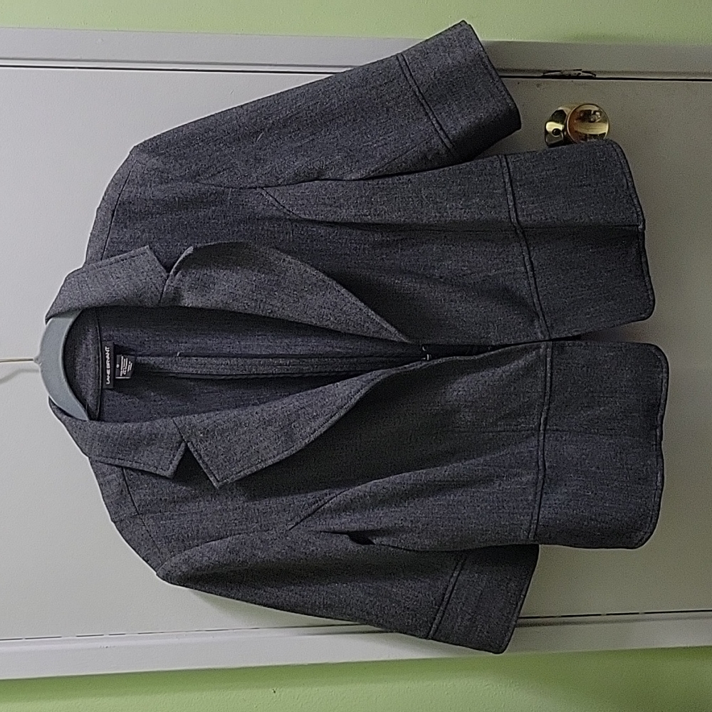 Lane bryant 3/4 sleeve gray cropped jacket